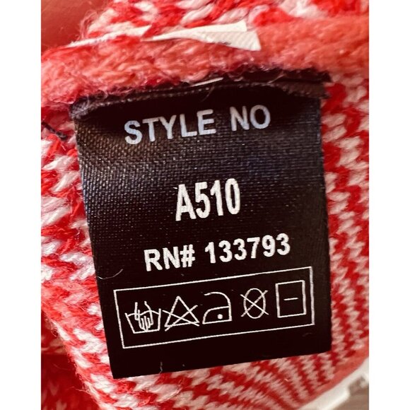 Pol Women’s Sheep Print Pullover Knit Sweater Coral Large Princess Diana - Picture 5 of 6